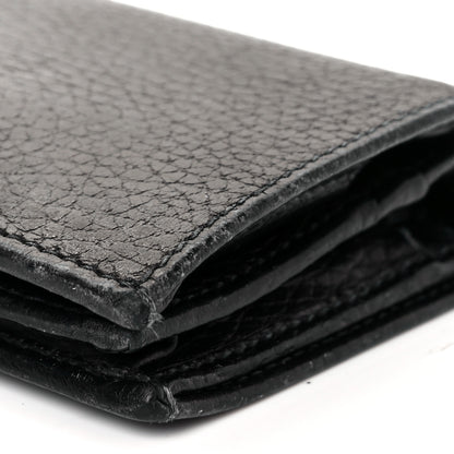 Gucci Pebbled Calfskin GG Marmont Card Case Black 9 of 9