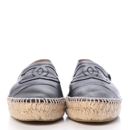 Chanel Lambskin CC Espadrilles 40 Black 2 of 13
