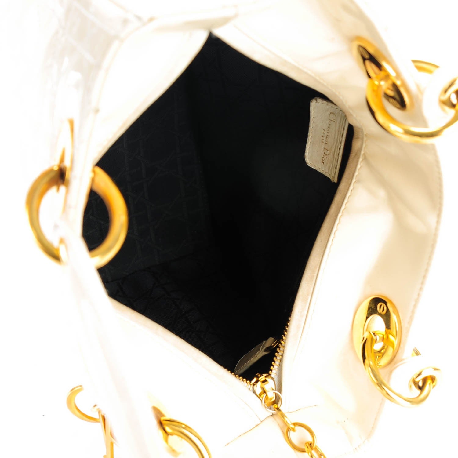Christian Dior Patent Cannage Medium Lady Dior White 11 of 11