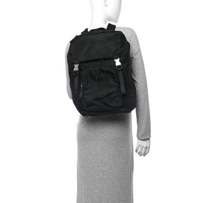 Prada Tessuto Nylon Montagna Double Buckle Backpack Black 2 of 11