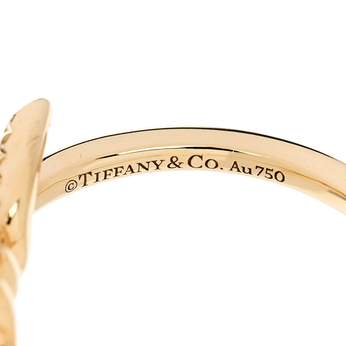 18K Yellow Gold Diamond Small Knot Ring 52 6