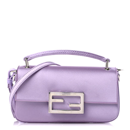 Fendi Silk Satin Phone Baguette Lilla 1 of 10