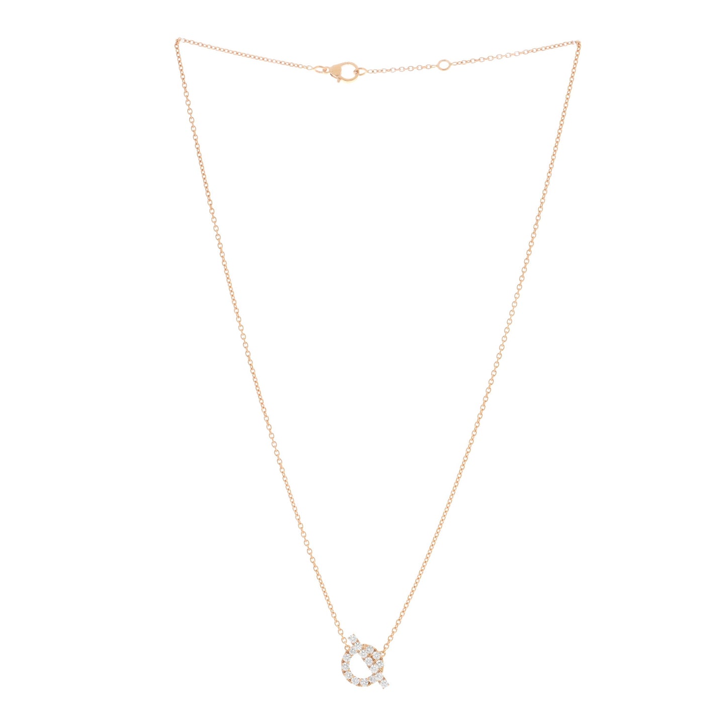 18K Rose Gold Diamond Finesse Pendant Necklace