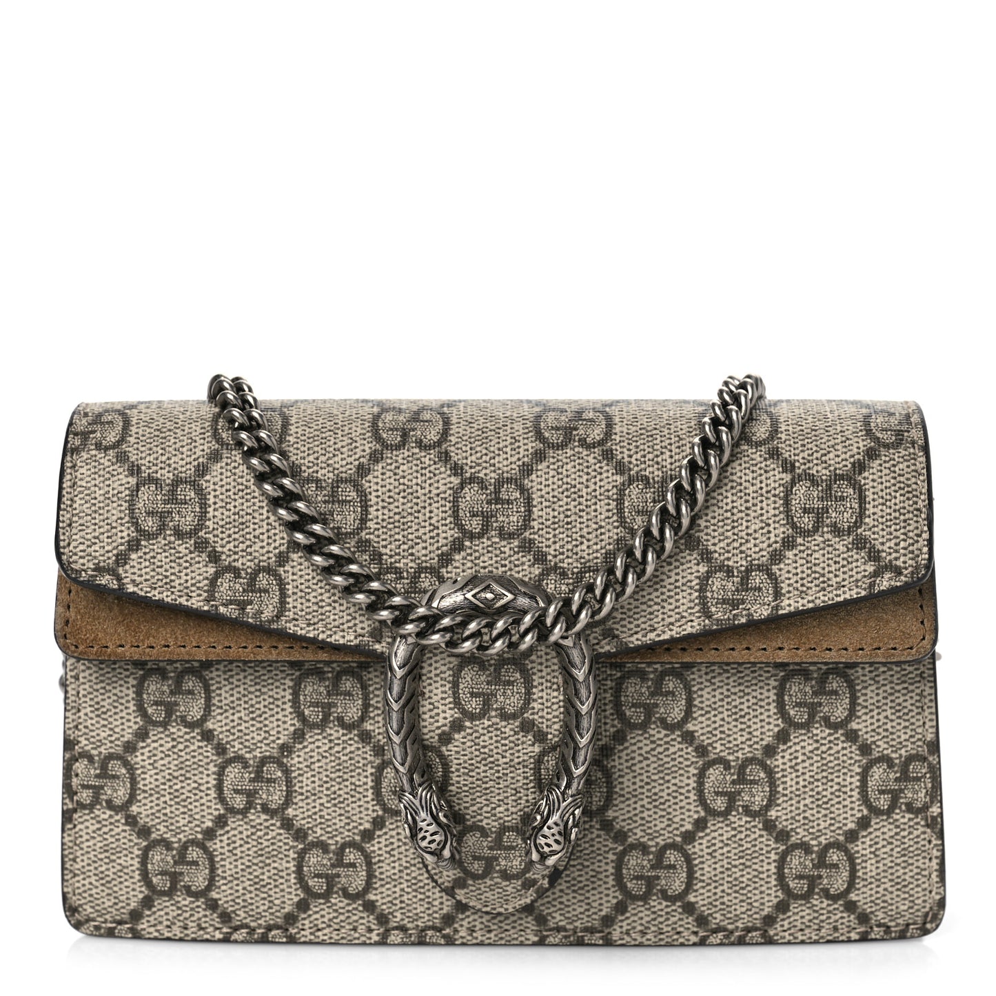 GG Supreme Monogram Super Mini Dionysus Shoulder Bag Taupe