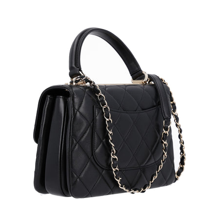Chanel Lambskin Quilted Small Trendy CC Dual Handle Flap Bag Black 3 of 11