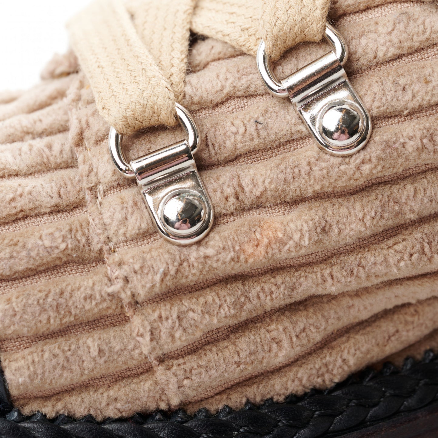 Lambskin Glitter Belt Bag Metallic Black