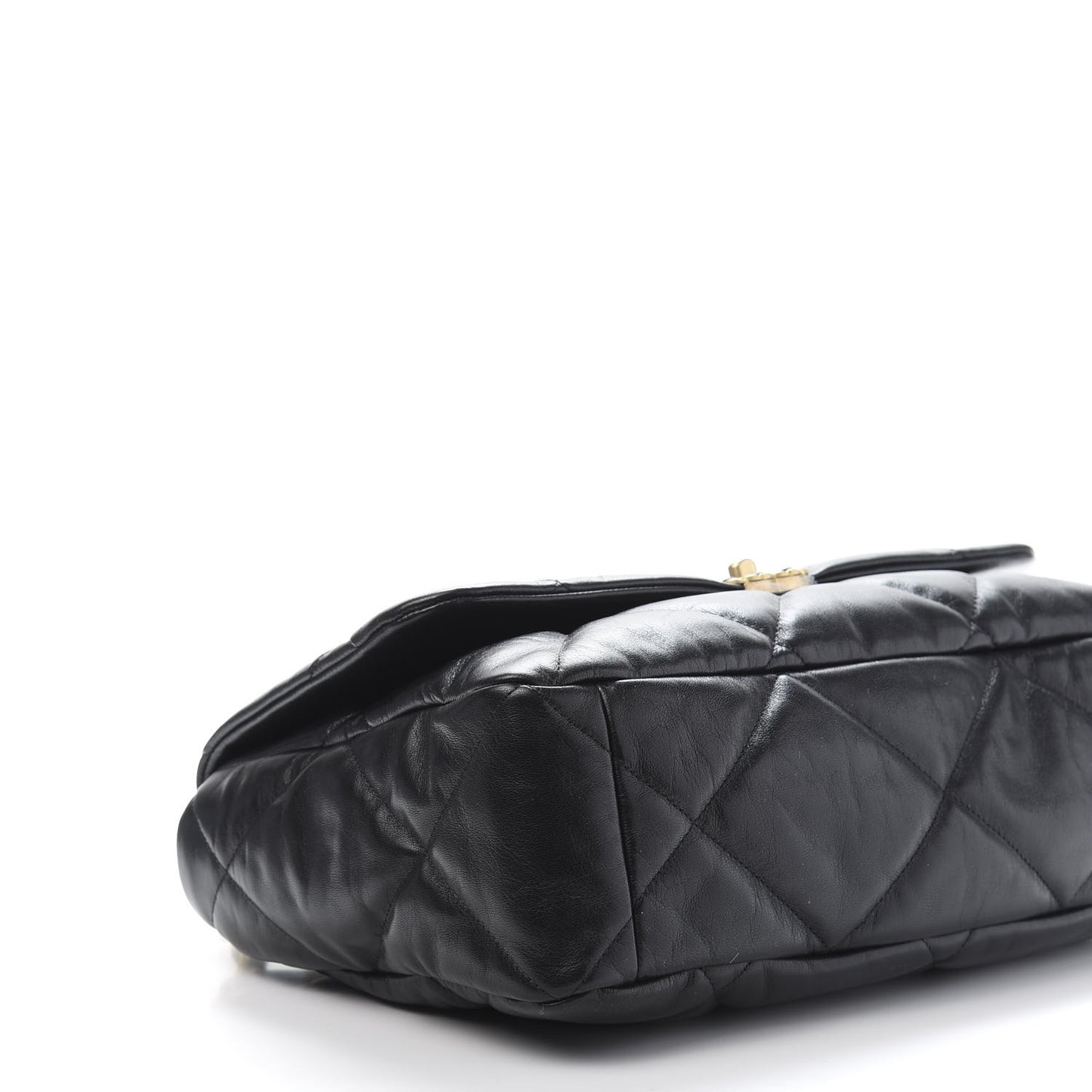 Goatskin Quilted Maxi 19 Flap Black