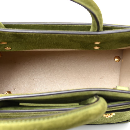 Givenchy Suede Calfskin Mini Horizon Satchel Olive 6 of 9
