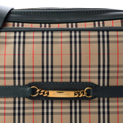 Burberry Smooth Calfskin 1983 Knight Check Link Large Camera Bag Dark Forest Green 9 of 9