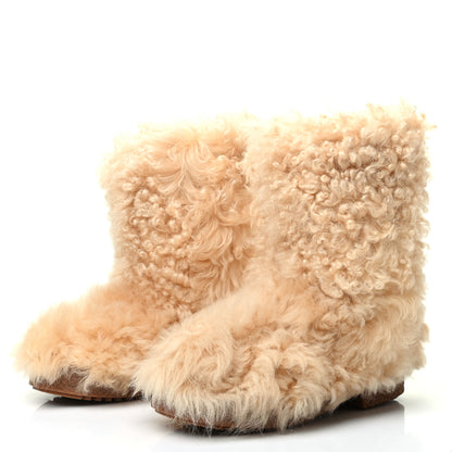 Saint Laurent Shearling Boots 39 Beige 3 of 7