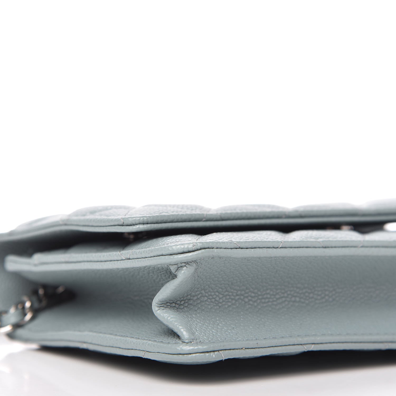 Chanel Caviar Quilted Wallet On Chain WOC Light Blue 6 of 11