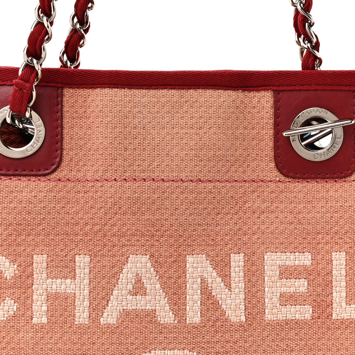 Chanel Canvas Mini Deauville Tote Red 8 of 14