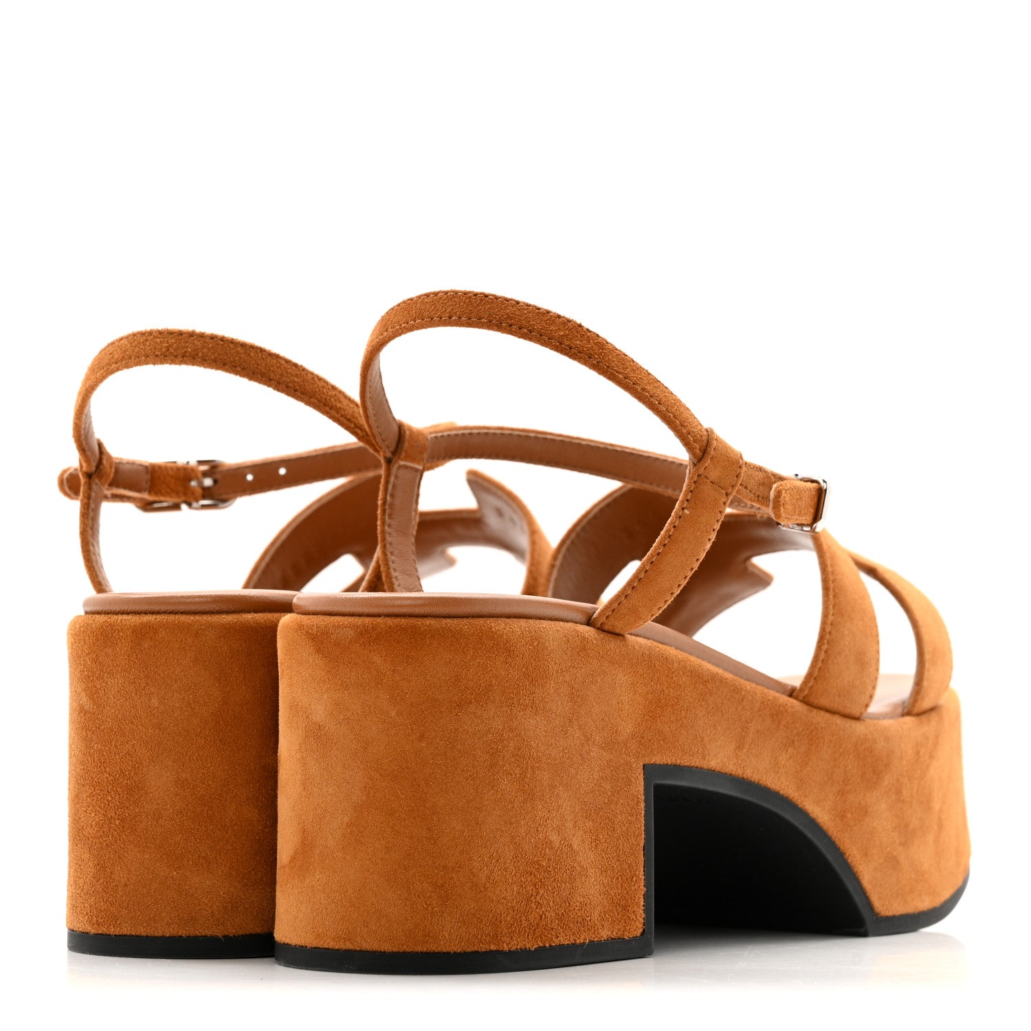 Hermes Suede Goatskin Jam 30 Sandals 36.5 Naturel 1823158