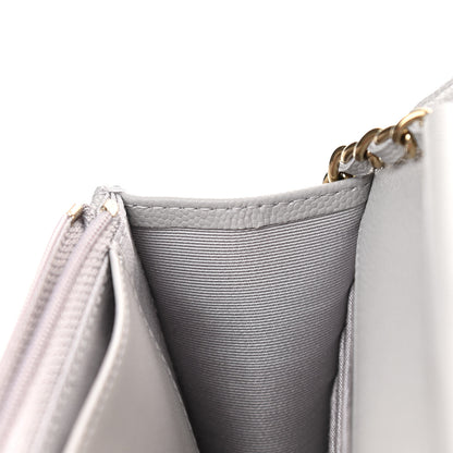 Chanel Caviar Quilted Wallet On Chain WOC Grey 12 of 14