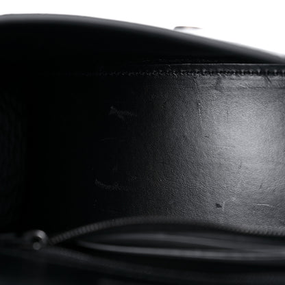 Balenciaga Shiny Calfskin Monochrome Crocodile Embossed Small Hourglass Top Handle Bag Black 15 of 16