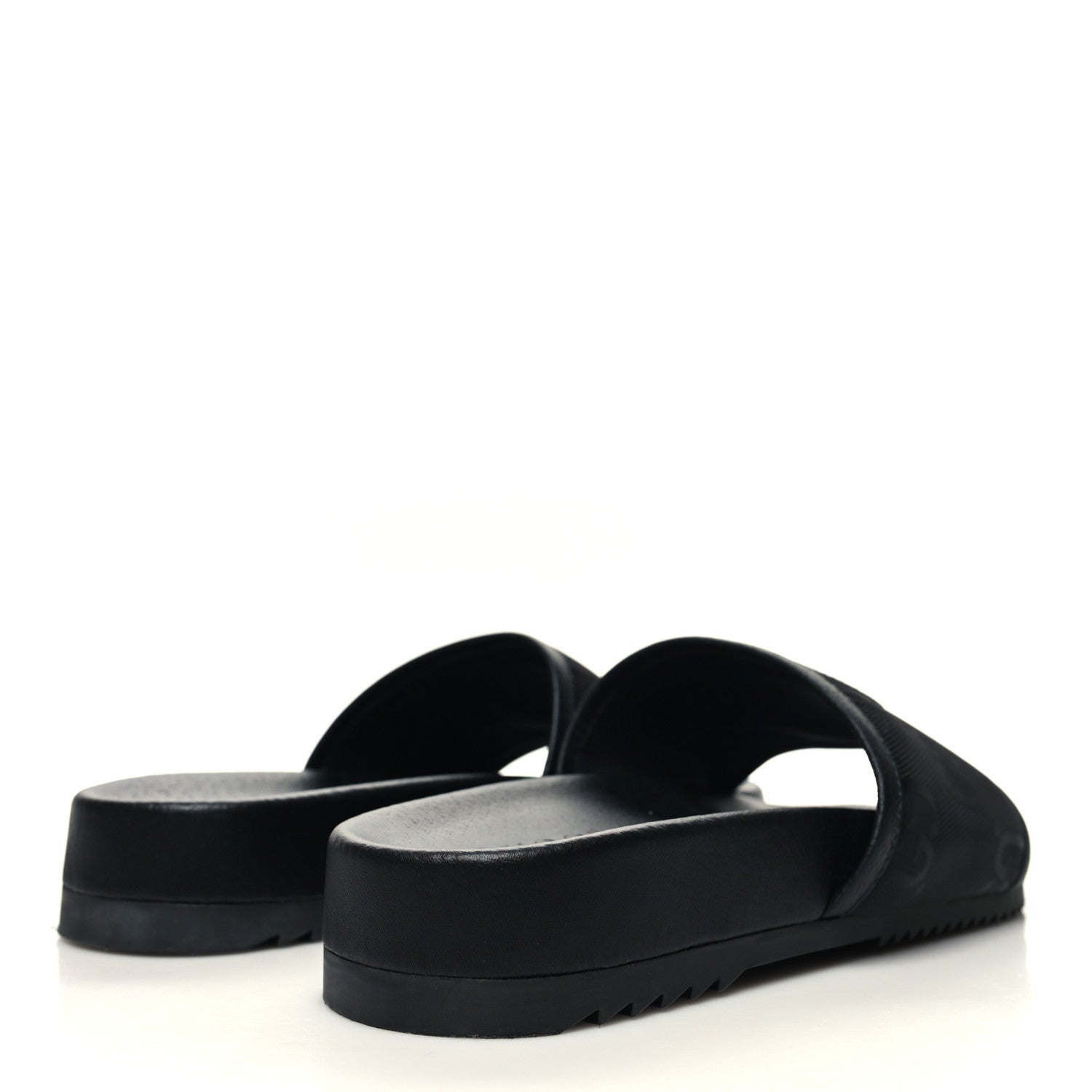 Gucci Econyl Nylon Demetra GG Monogram Mens Off the Grid Slide Sandals 5 Black 4 of 8