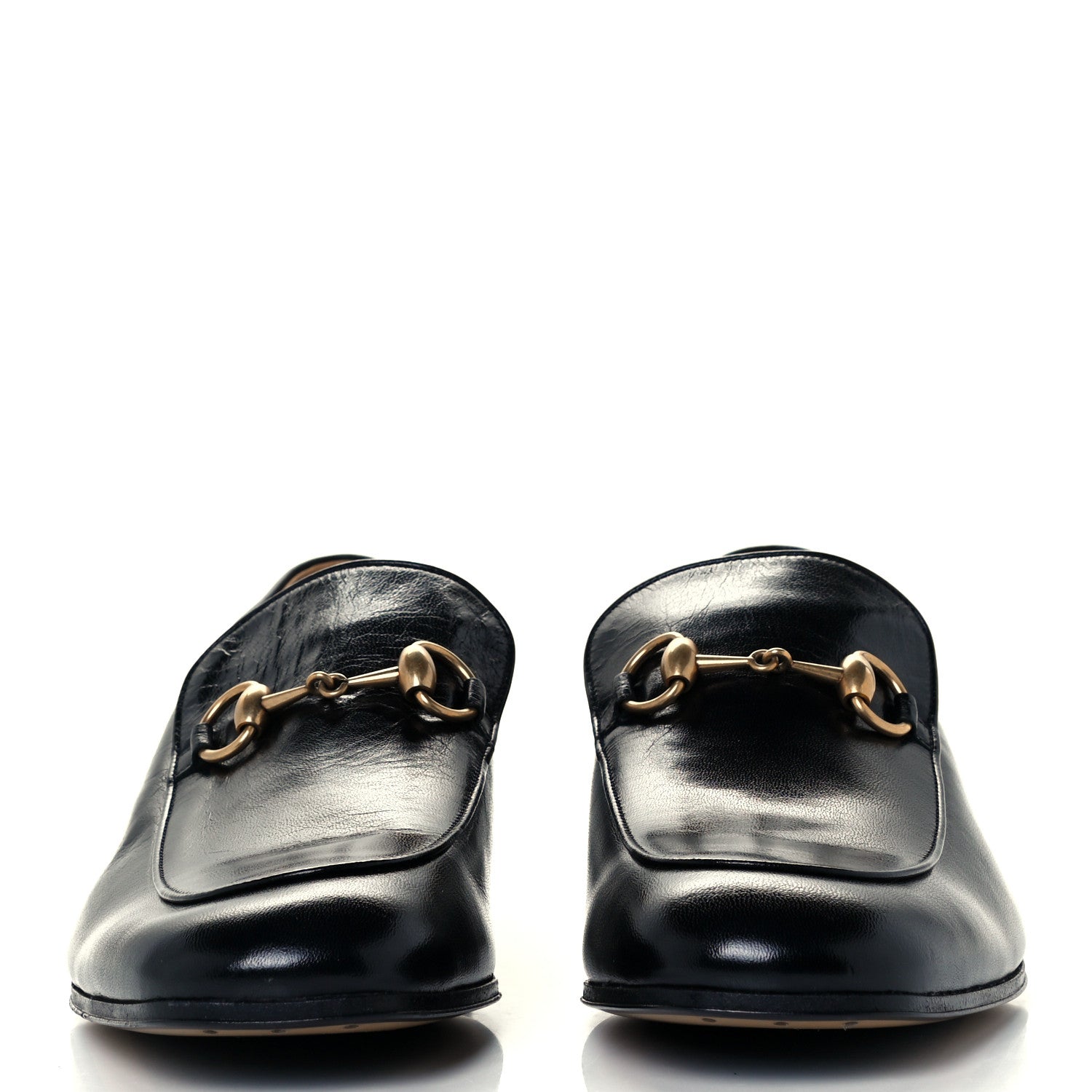 Gucci Goatskin Mens Horsebit Loafers 8.5 Black 3 of 9