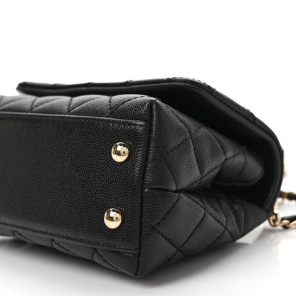 Chanel Caviar Quilted Extra Mini Coco Handle Flap Black 9 of 10