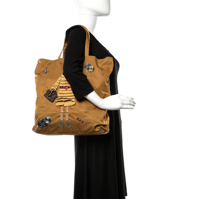 Prada Tessuto Nylon Robot Tote Tabacco 2 of 15