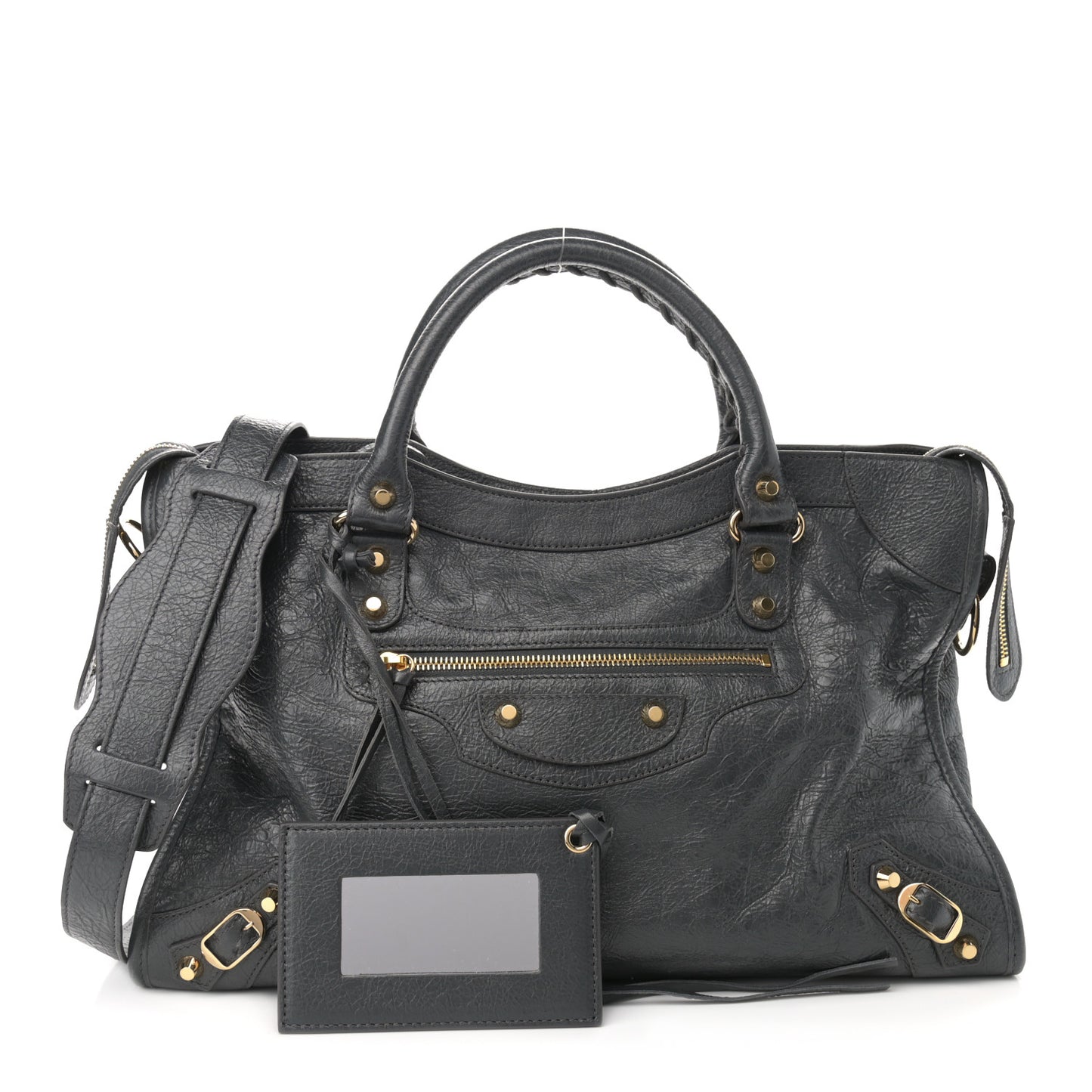 Agneau Classic Gold Hardware City Gris Fossile Anthracite
