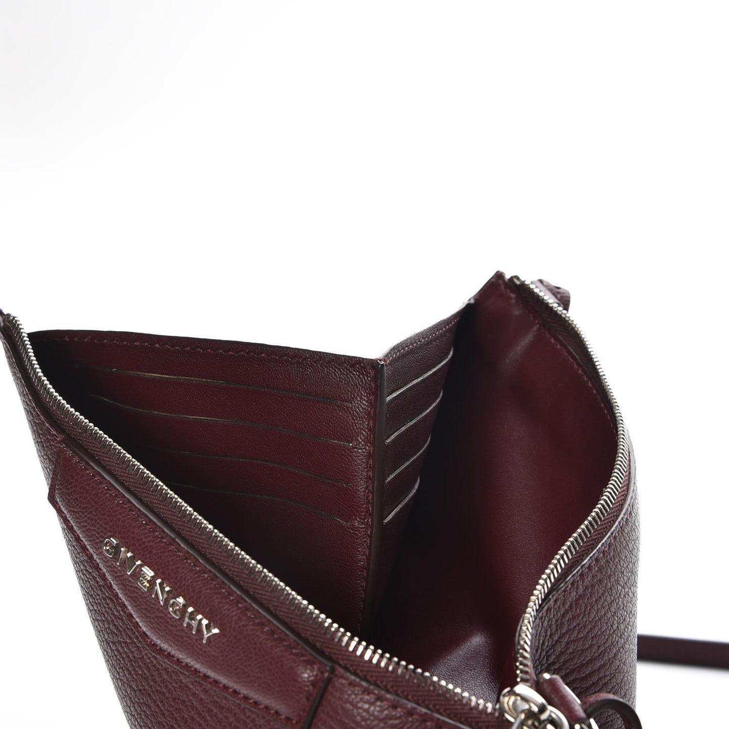 Grained Goatskin Antigona Crossbody Oxblood