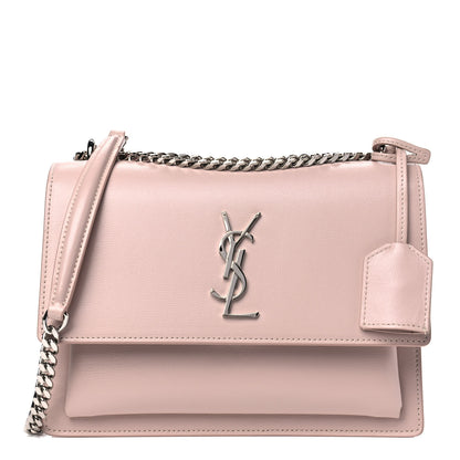 Saint Laurent Calfskin Medium Monogram Sunset Marble Pink 1 of 9