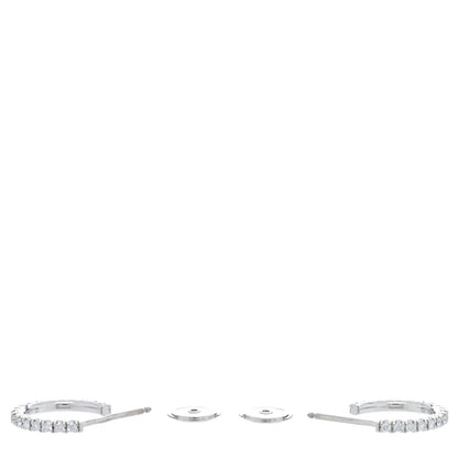 Cartier 18K White Gold Diamond SM Etincelle De Cartier Hoop Earrings 3 of 5