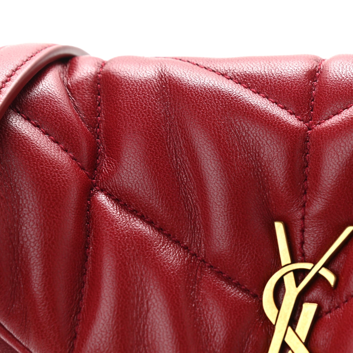 Lambskin Quilted Toy Loulou Puffer Monogram Chain Satchel Red
