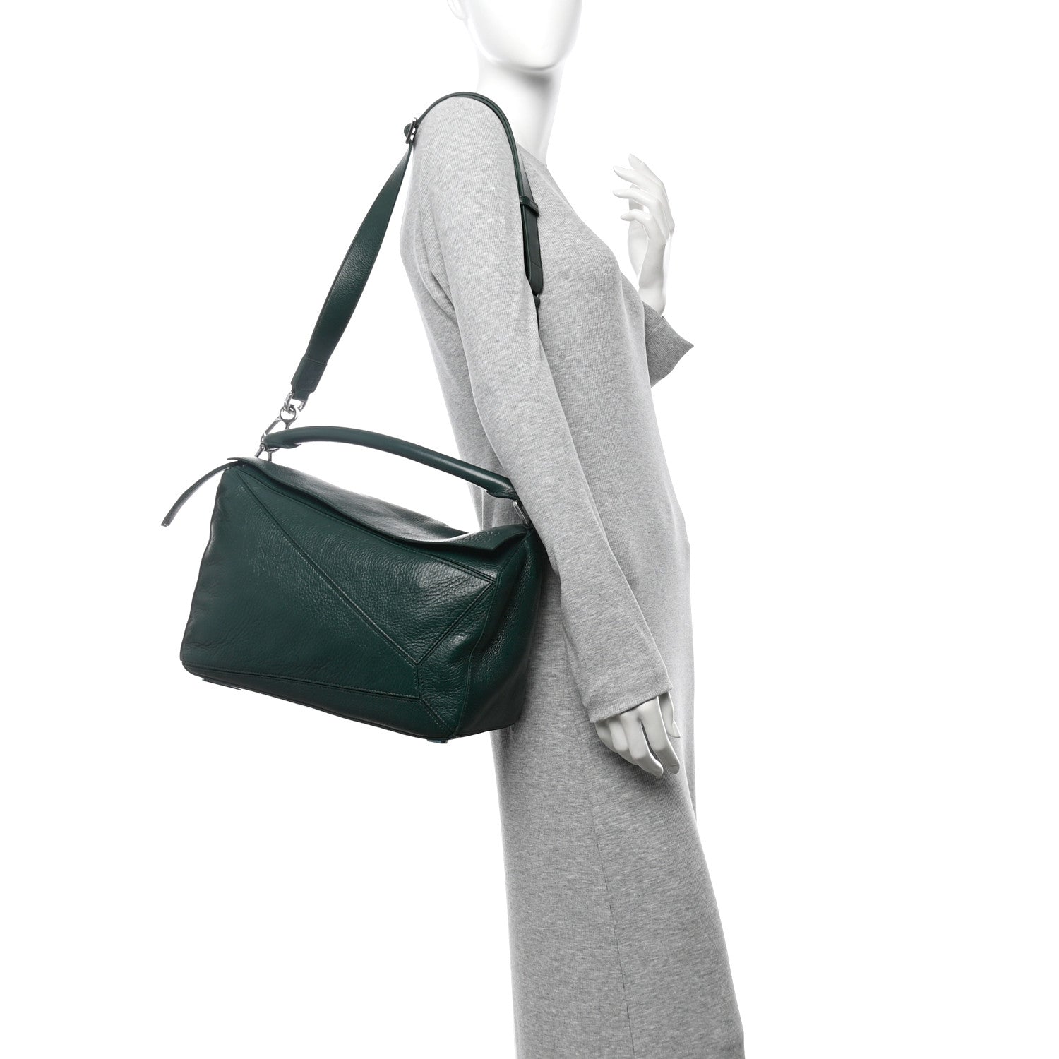 Loewe Calfskin Large Puzzle Bag Green 2 of 9