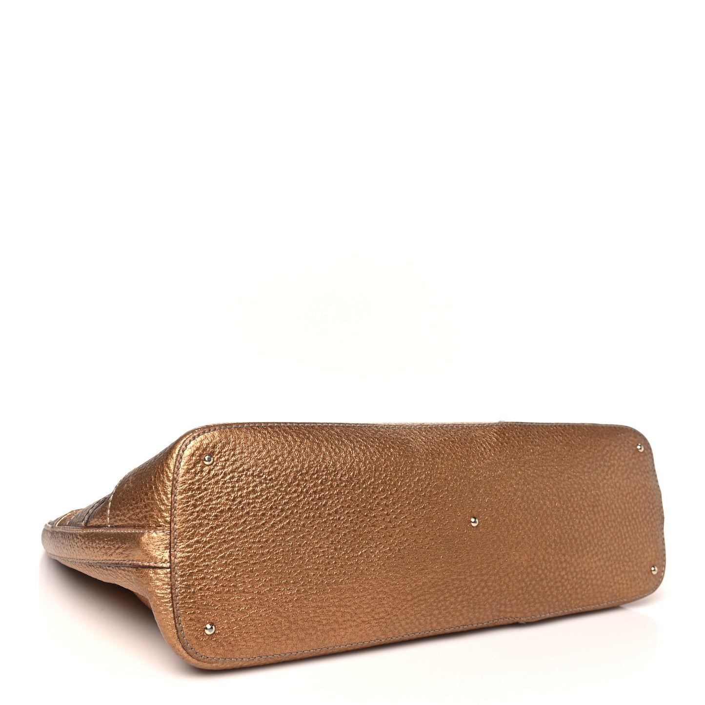 Metallic Calfskin Medium Hasler Tote Bronze