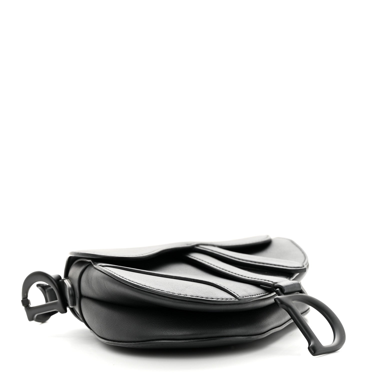 Christian Dior Ultra Matte Calfskin Mini Saddle Bag Black 4 of 9