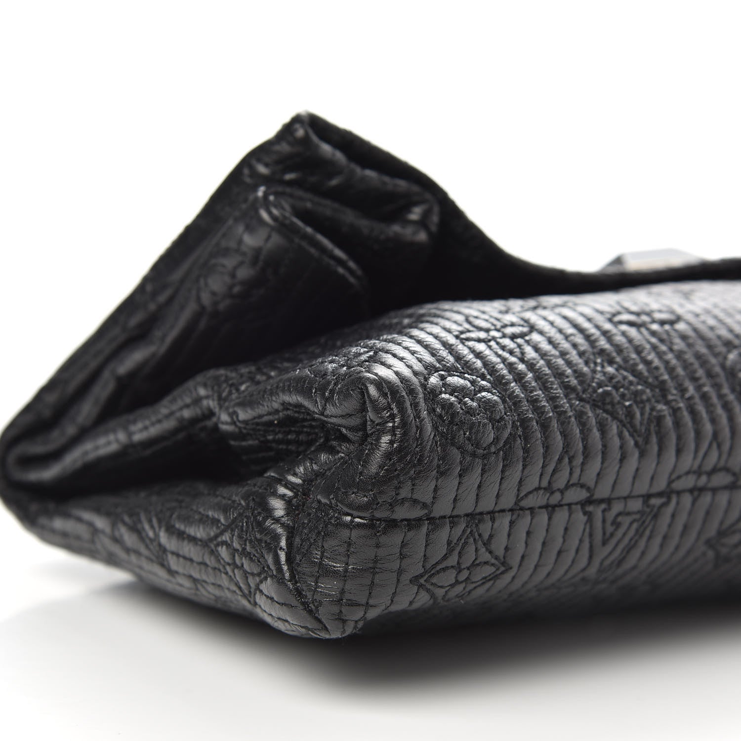 Louis Vuitton Calfskin Quilted Monogram Altair Clutch Black 7 of 8