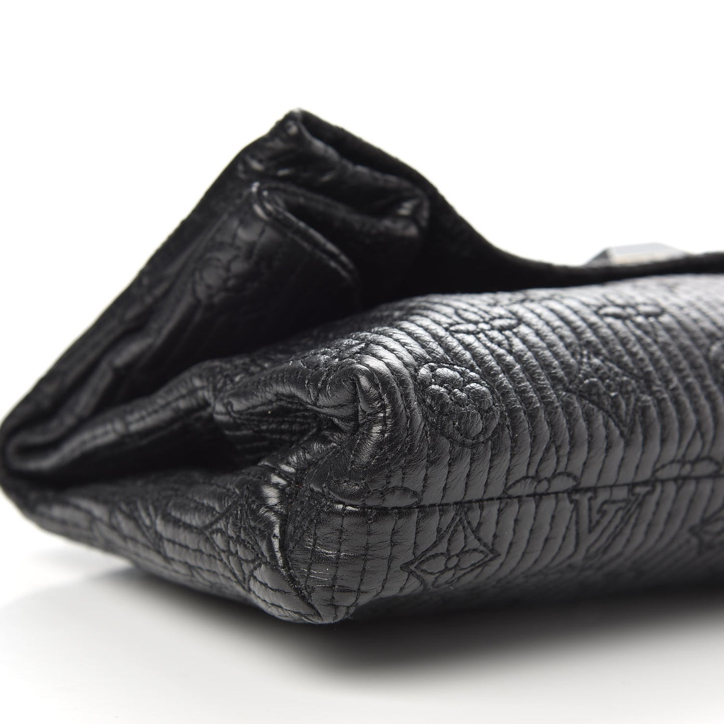 Calfskin Quilted Monogram Altair Clutch Black