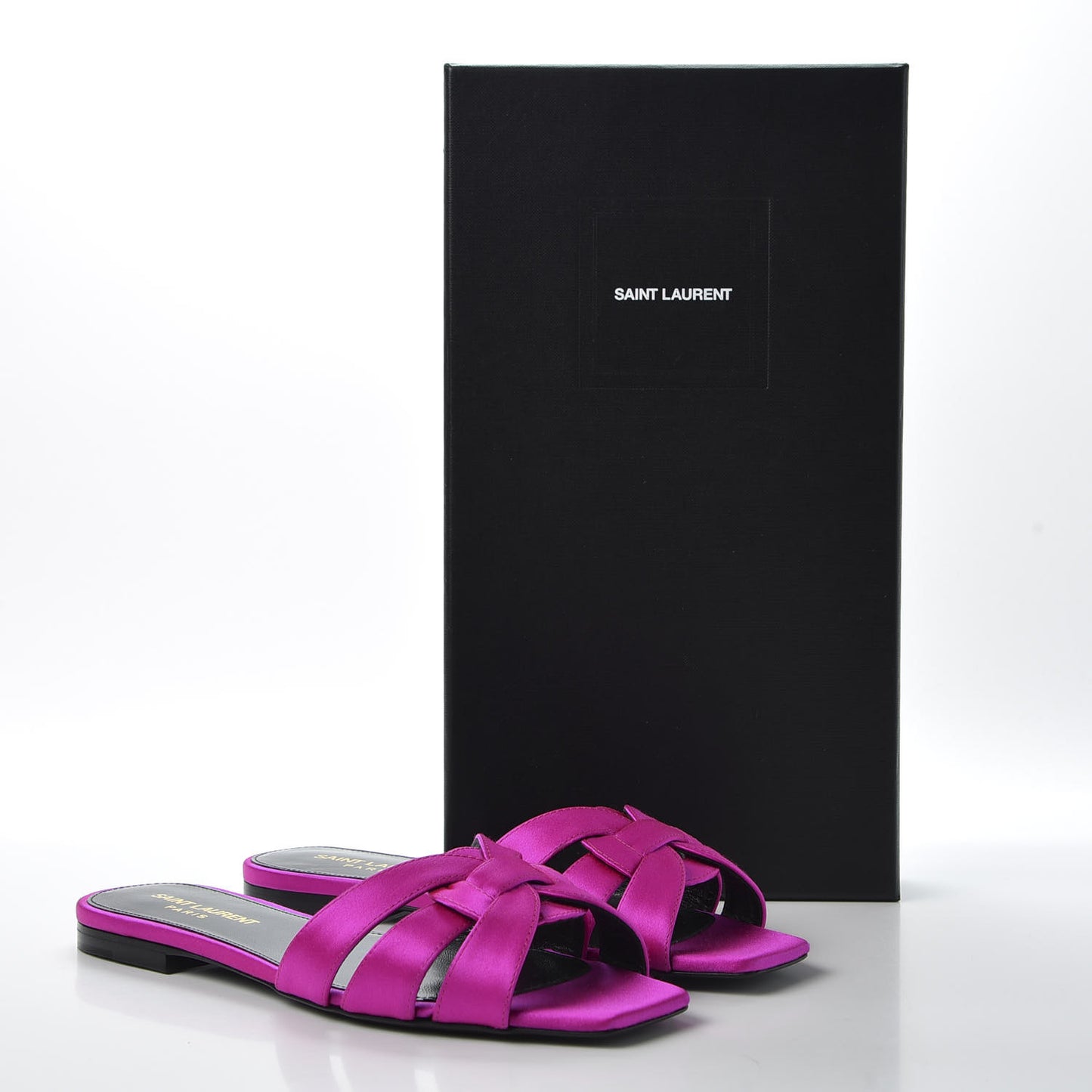 Silk Tribute 05 Slide Sandals 35.5 Fushia Flash