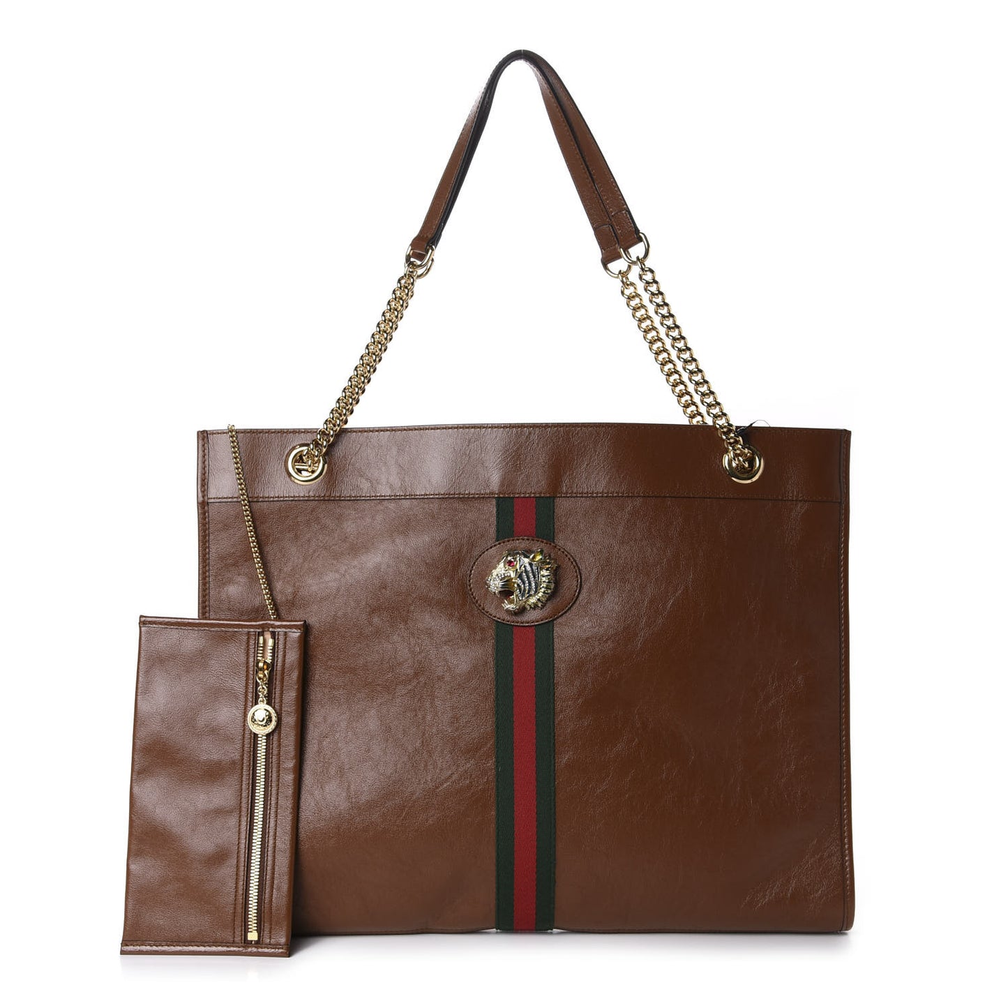 Calfskin Large Rajah Chain Tote Cuir
