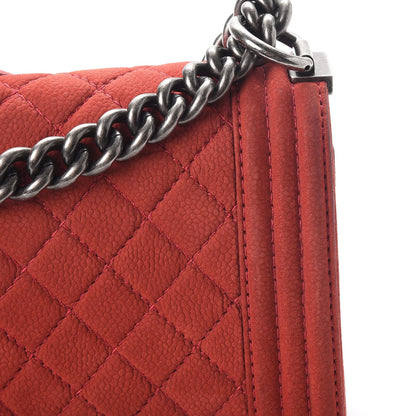 Chanel Iridescent Caviar Quilted Medium Boy Flap Red 10 of 13