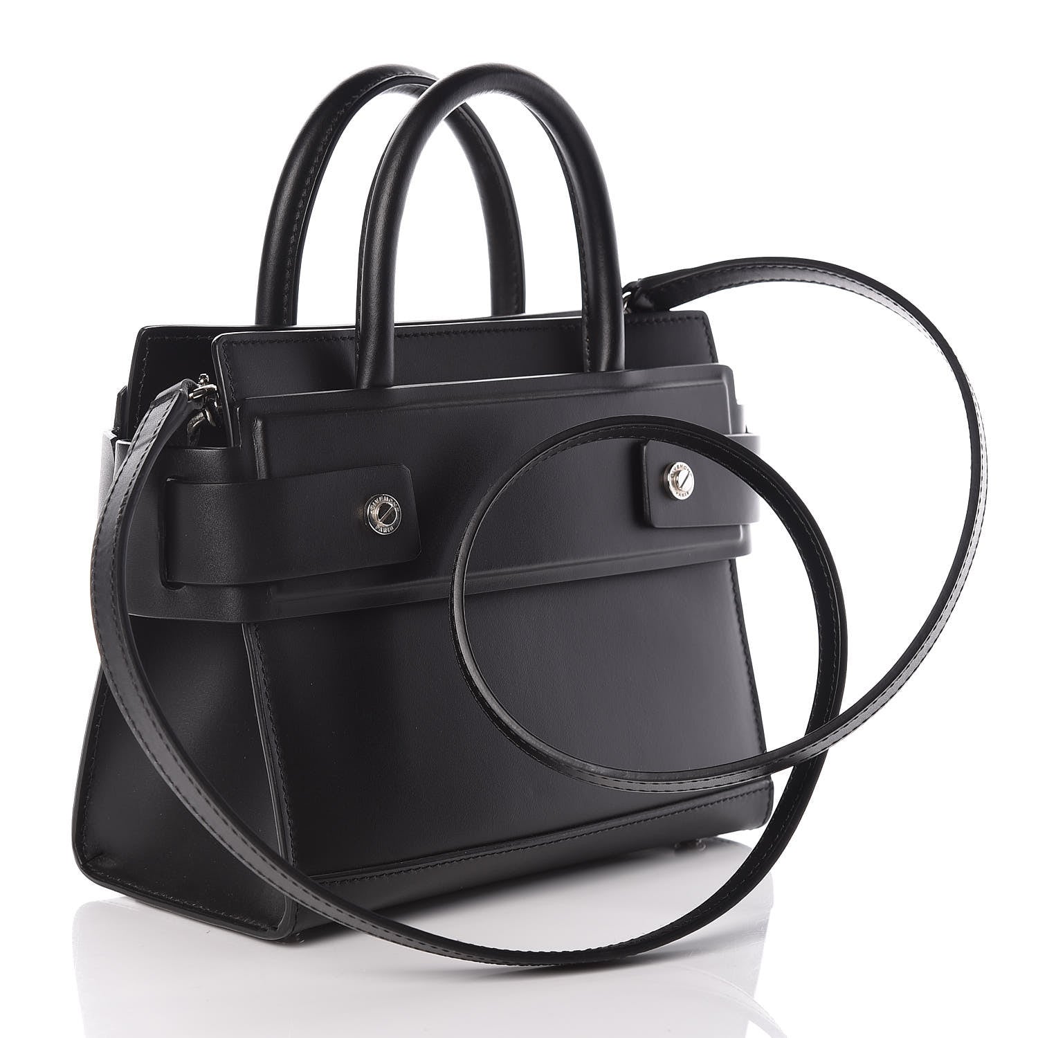 Givenchy Smooth Calfskin Mini Horizon Satchel Black 3 of 9