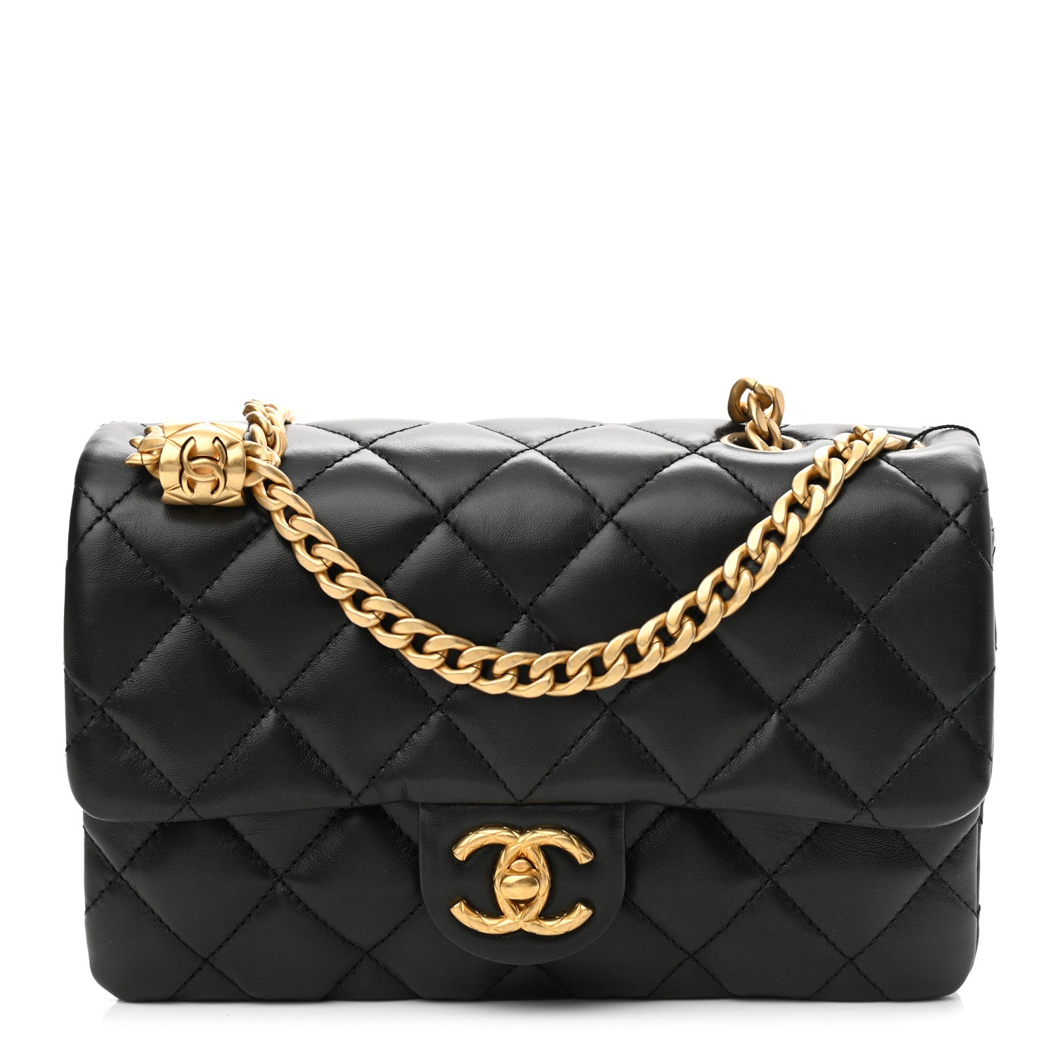 Chanel Lambskin Quilted Small Pillow Crush Flap Black 1 of 11