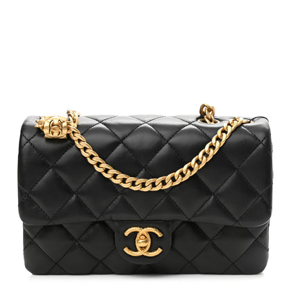 Chanel Lambskin Quilted Small Pillow Crush Flap Black 1 of 11