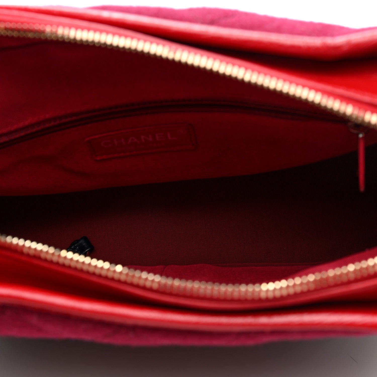 Chanel Wool Calfskin Quilted Medium Gabrielle Hobo Red 5 of 10