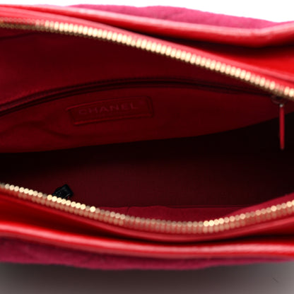 Chanel Wool Calfskin Quilted Medium Gabrielle Hobo Red 5 of 10