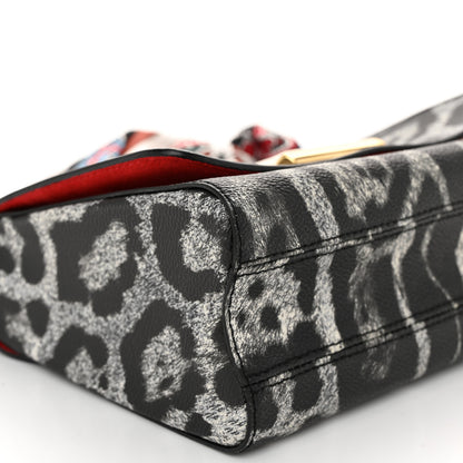 Louis Vuitton Calfskin Wild Animal Print Scarf Handle Twist Shoulder Bag MM 9 of 11