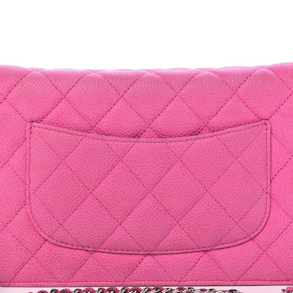 Chanel Iridescent Caviar Quilted Wallet on Chain WOC Pink 9 of 13