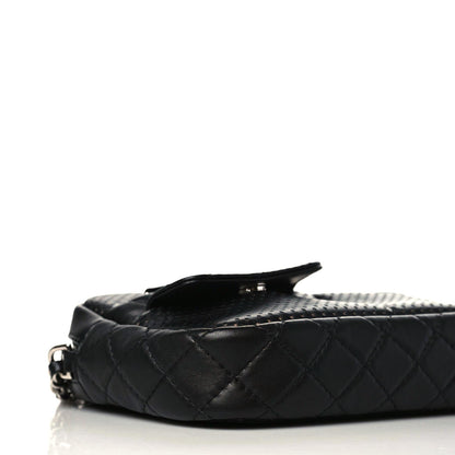 Chanel Perforated Calfskin Quilted Ultra Pocket Camera Case Black 5 of 11