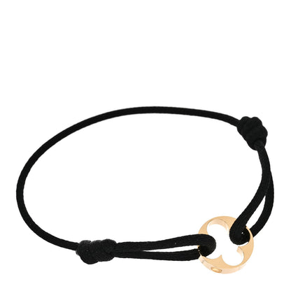 Louis Vuitton 18K Yellow Gold Empreinte Adjustable Cord Bracelet Black 1 of 4