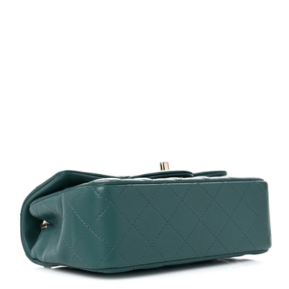Chanel Lambskin Quilted Mini Rectangular Flap Green 3 of 9