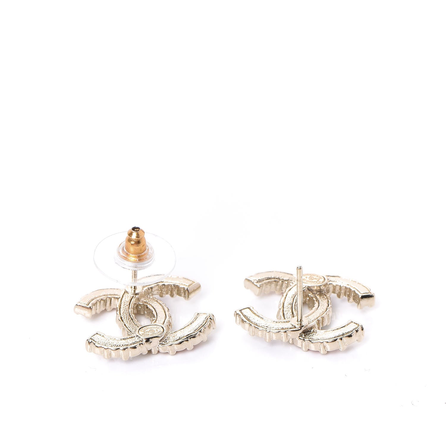 Chanel Crystal Over The Rainbow CC Earrings Gold Multicolor 3 of 4