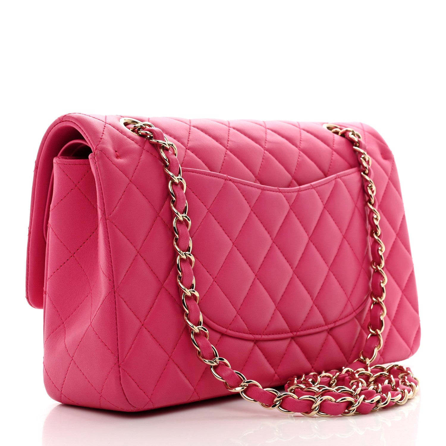 Chanel Lambskin Quilted Medium Double Flap Pink 3 of 10