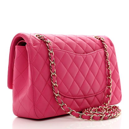 Chanel Lambskin Quilted Medium Double Flap Pink 3 of 10