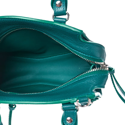Balenciaga Grained Calfskin Neo Classic Silver Hardware Mini City Jade 5 of 9